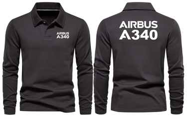 AIRBUS A340 LONG SLEEVE POLO